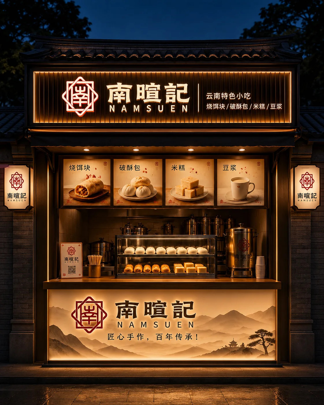 南暄记门店模型效果图